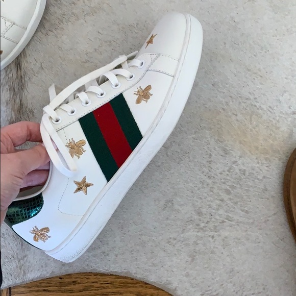 Authentic Gucci Ace bees & stars MEN sneaker - Picture 4 of 6